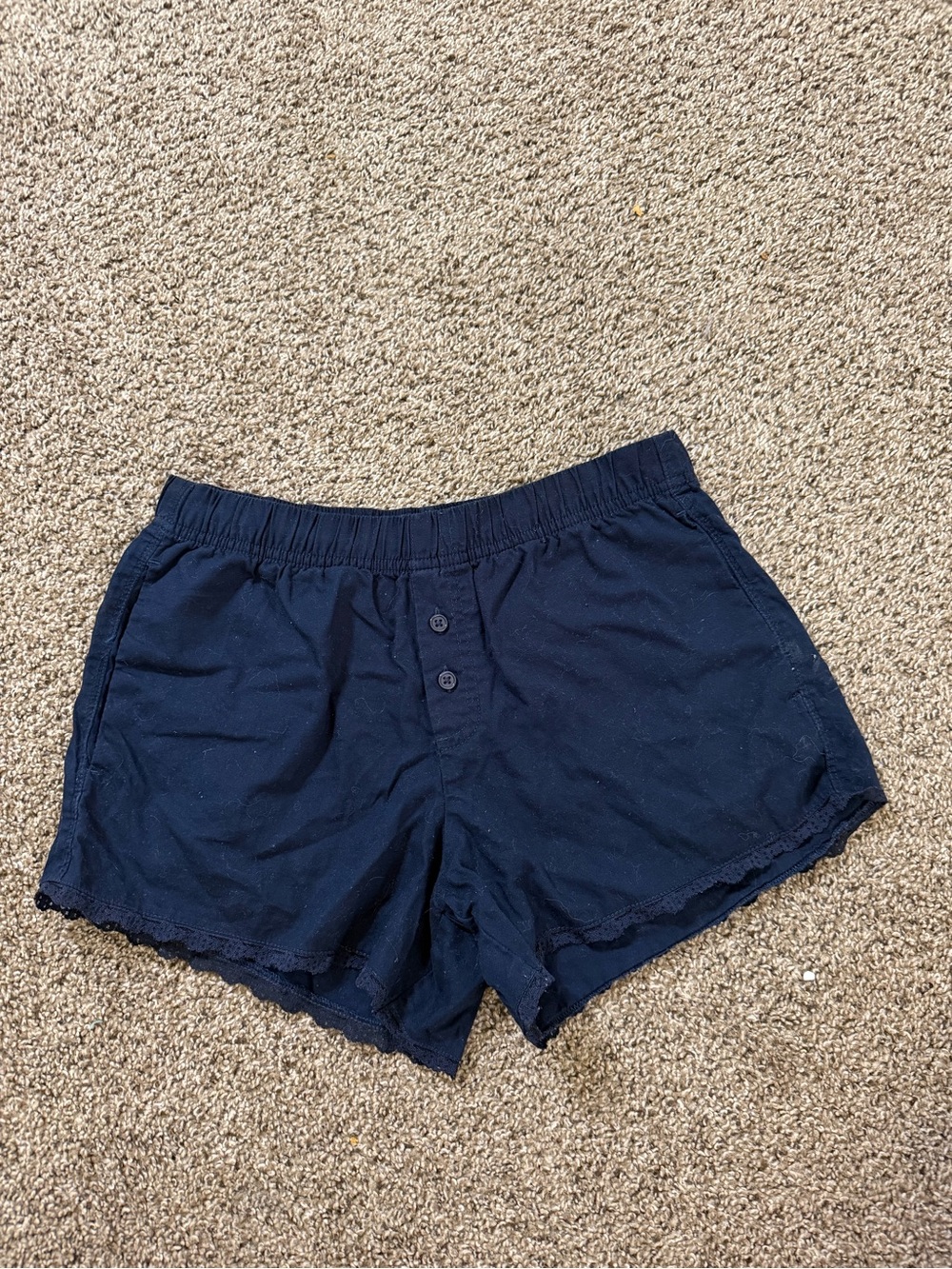 Hollister Navy Pajama Shorts